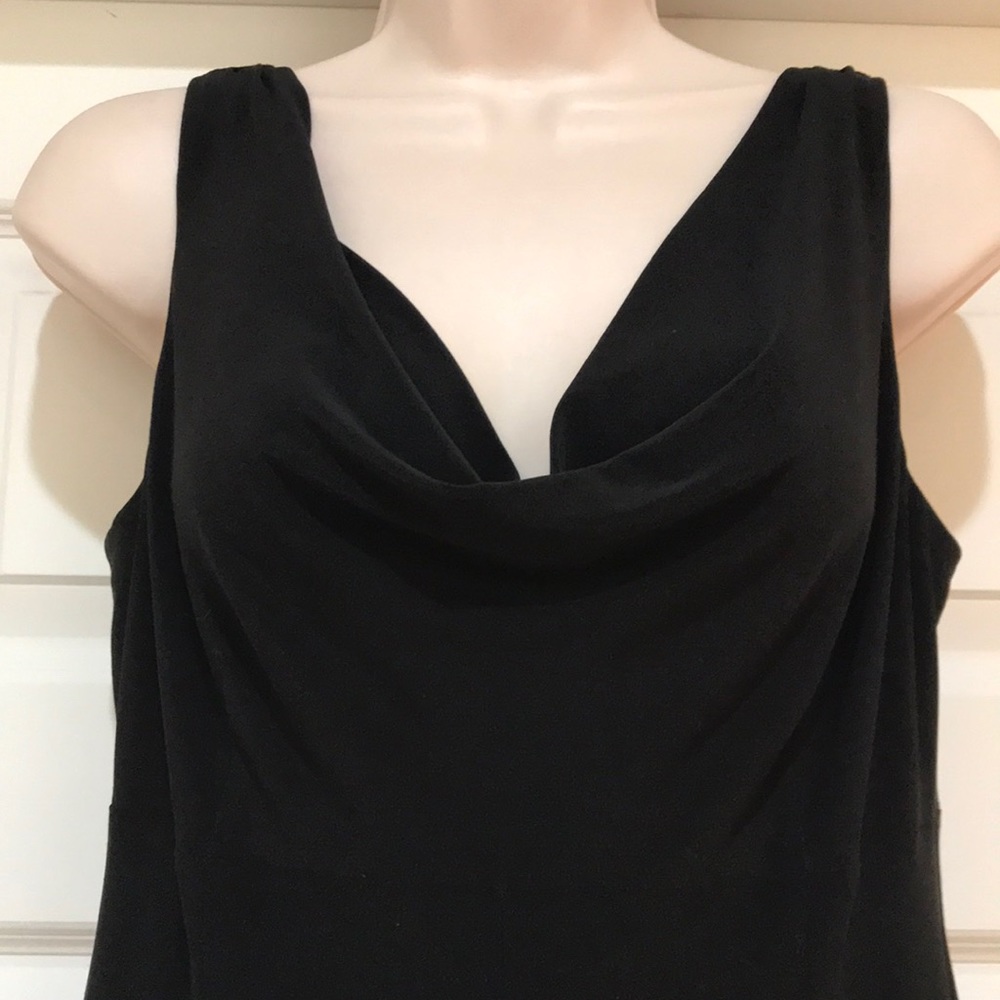 EUC Evan Picone Sleeves Black Dress Size 6